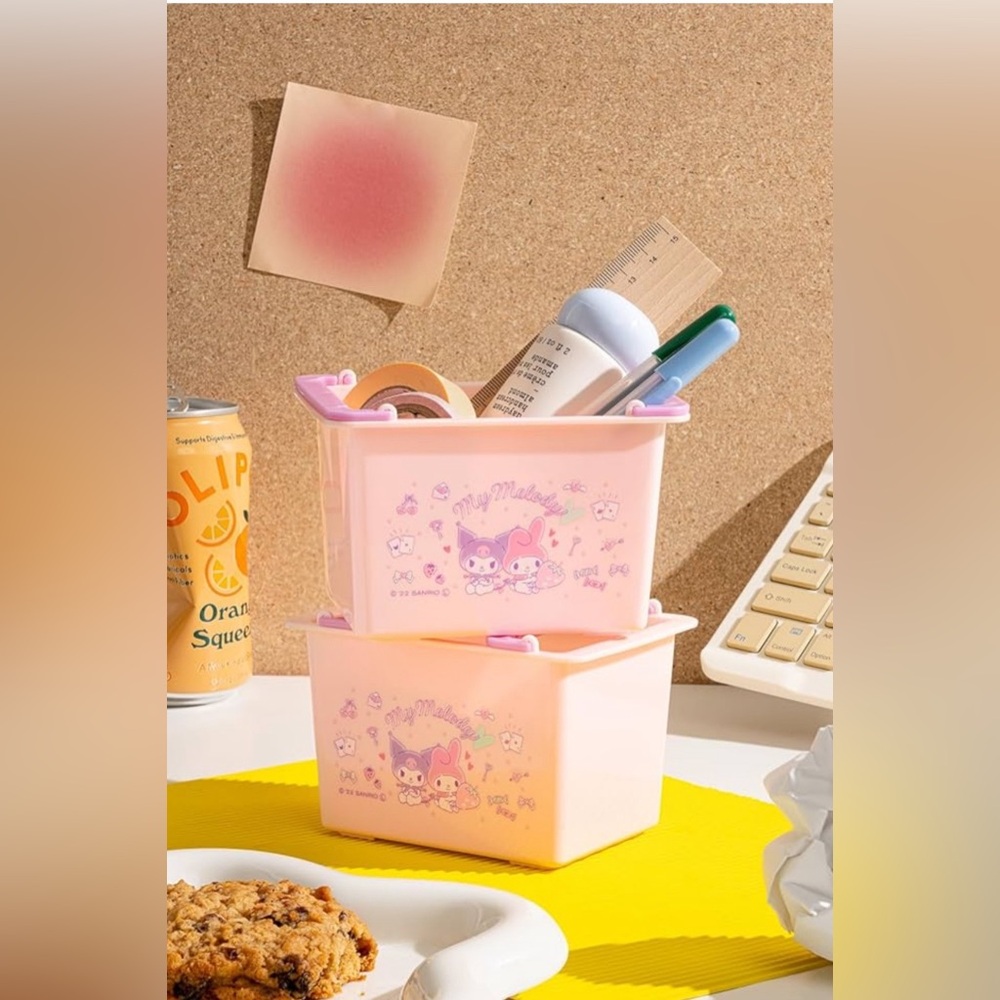 Skater Sanrio My Melody Kuromi Stackable Mini Basket Set of 2 NWT